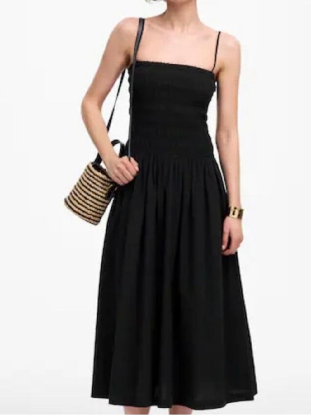 Madewell smocked poplin maxi dress - Picture 6 of 8